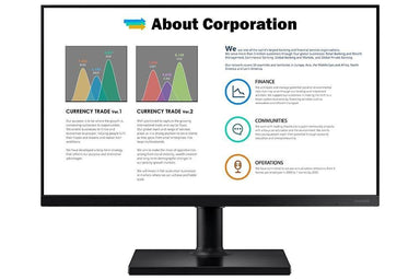Monitor Samsung 24", Pivoteable, IPS, Borderless. FullHD, Freesync, LF24T452FQNXGO, F24T45, HDMI, DisplayPort - Lapshop Chile