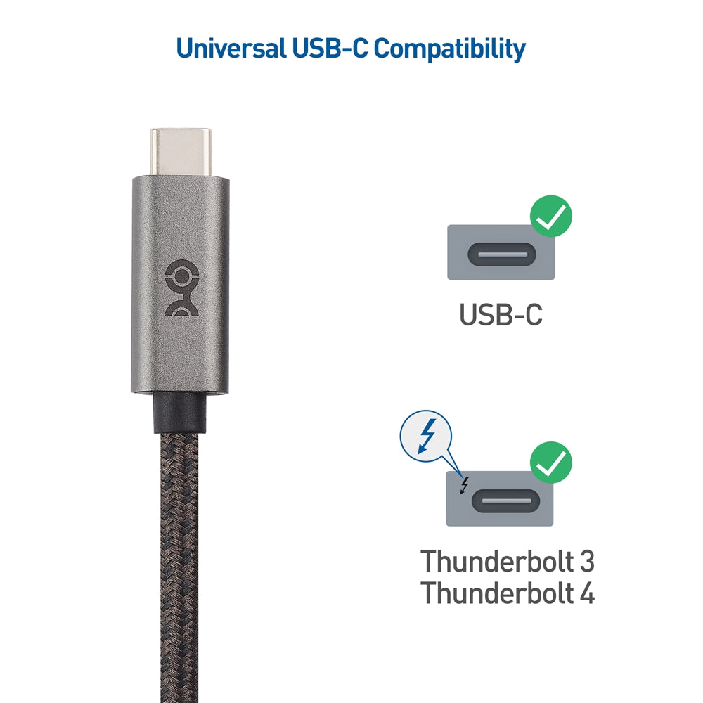 CABLE MATTERS USB-C Thunderbolt a DisplayPort 1.4, 1.8 m - 8k a 60 Hz, 4K 120 Hz, Apple y Windows Certified